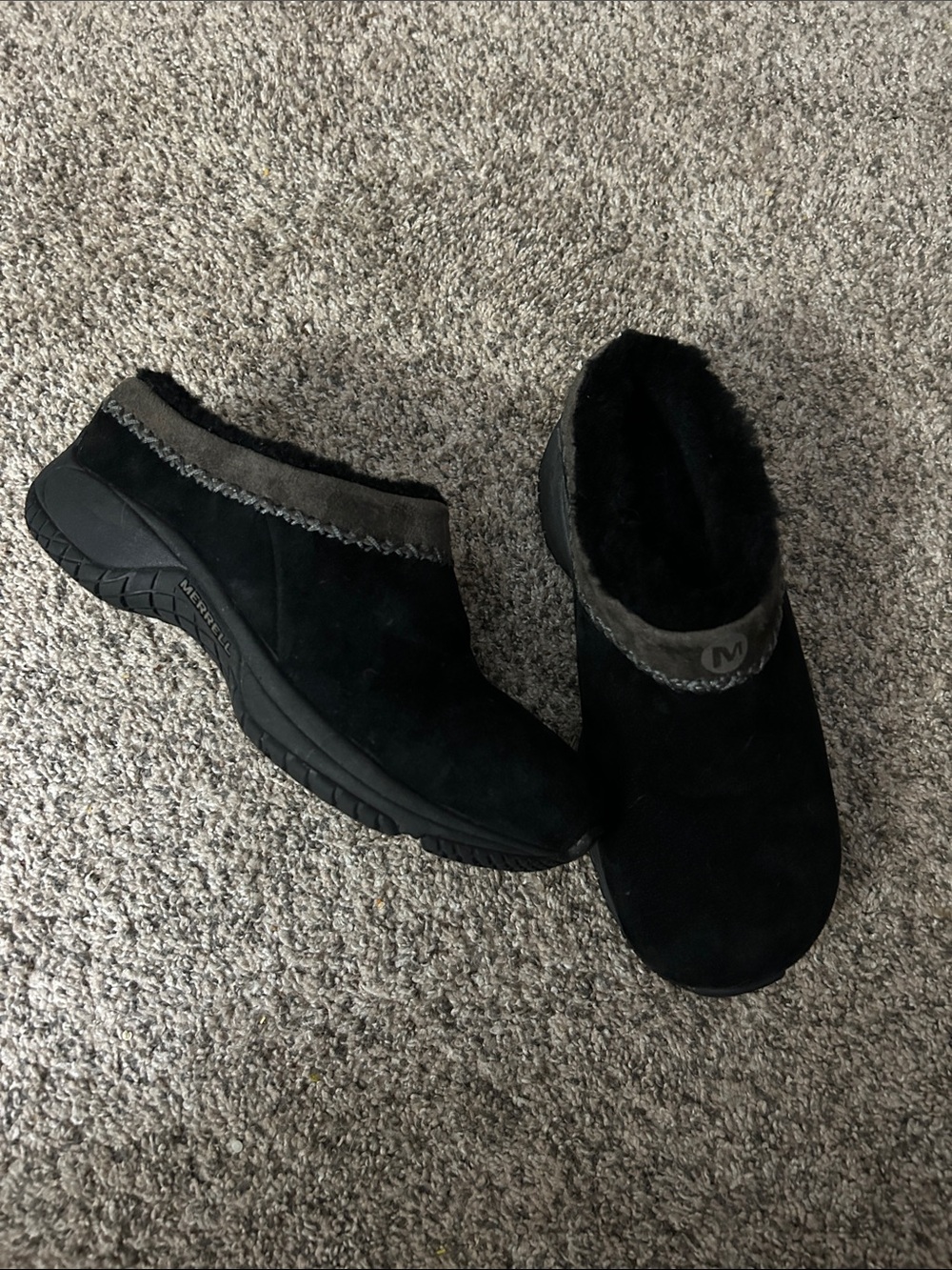 Merrell Encore Ice 5 Waterproof Black Suede Mule Slip-On Women’s Size 7